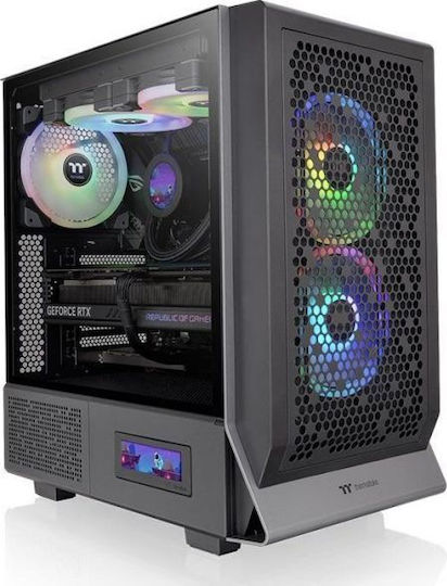 Thermaltake Ceres 300 TG Gaming Midi Tower Κουτί Υπολογιστή με Πλαϊνό Παράθυρο και RGB Φωτισμό Μαύρο