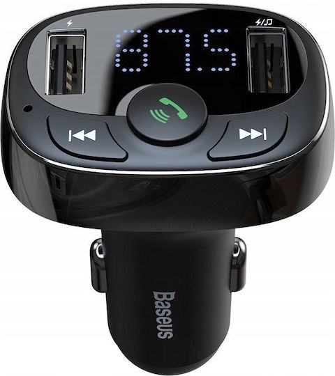 Baseus FM Transmitter Αυτοκινήτου με Bluetooth / MicroSD / USB CCMT000001