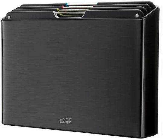 Joseph Joseph Σετ Επιφάνεια Κοπής Πλαστική Μαύρη 26cm 4τμχ 60171