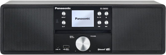 Panasonic Ηχοσύστημα 2.0 SC-DM202EG-K SC-DM202EG-K 24W με CD Player και Bluetooth Μαύρο