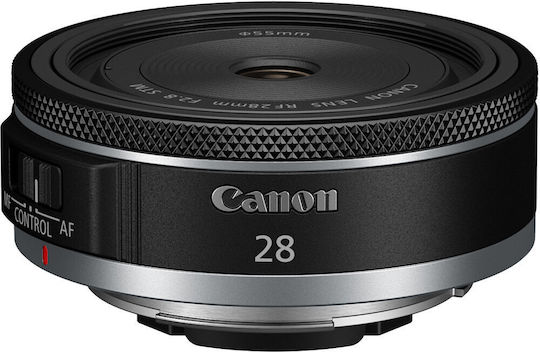 Canon Full Frame Φωτογραφικός Φακός RF 28mm f/2.8 STM Pancake / Wide Angle για Canon RF Mount Μαύρος