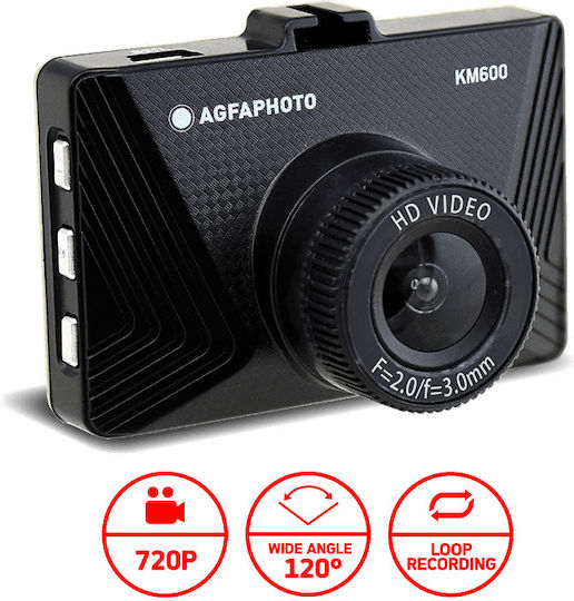 AgfaPhoto Κάμερα DVR Αυτοκινήτου 720P Wi-Fi, GPS KM600BK