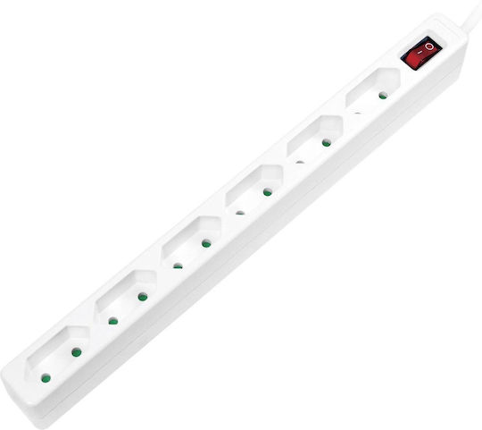 LogiLink Πολύπριζο 6 Θέσεων με Διακόπτη και Καλώδιο 1.5m LPS232