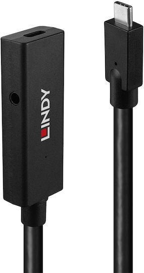Lindy USB 3.2 Cable USB-C male - USB-C female Μαύρο 5m 43364
