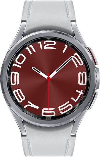 Samsung Galaxy Watch6 Classic Bluetooth Stainless Steel 43mm Αδιάβροχο με Παλμογράφο (Ασημί) - Image 1