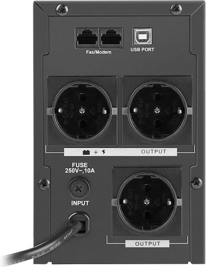 Armac O/1500F/LCD Mini UPS Line-Interactive 1500VA 950W με 3 Schuko Πρίζες