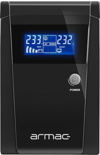 Armac O/1000E/LCD (FR) Mini UPS Line-Interactive 1000VA 650W με 3 Schuko Πρίζες