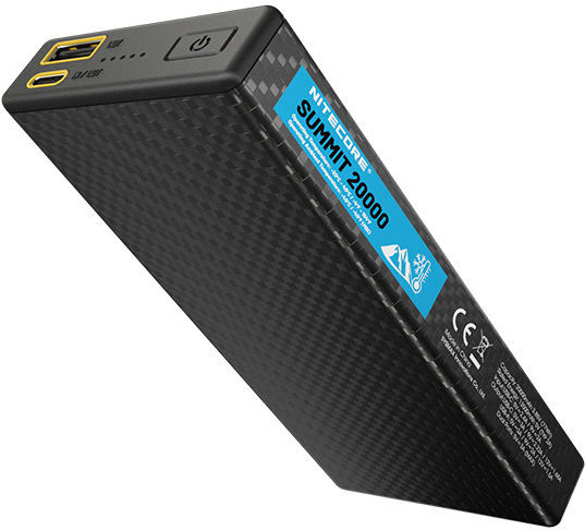 NiteCore Summit 20000 Power Bank 20000mAh 20W με Θύρα USB-A και Θύρα USB-C Μαύρο