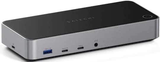Satechi USB-A / USB-C Docking Station με HDMI/DisplayPort 4K PD Ethernet και σύνδεση 3 Οθονών Γκρι (ST-D4KTM-EU)