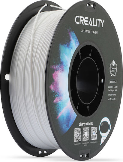 Creality3D PETG 3D Printer Filament 1.75mm Λευκό 1kg 3301030034 (Spool)