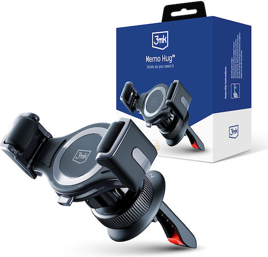 3MK Βάση Κινητού Αυτοκινήτου με Ρυθμιζόμενα Άγκιστρα Μαύρη