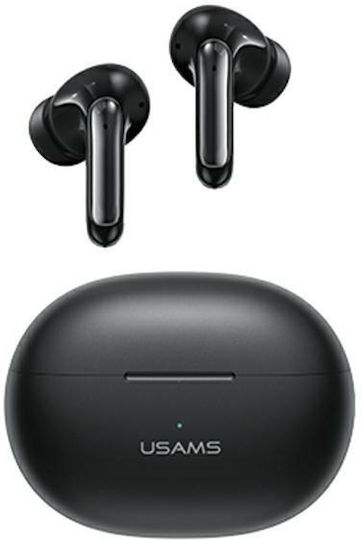 Usams XD19 In-ear Bluetooth Handsfree Ακουστικά με Θήκη Φόρτισης Μαύρα