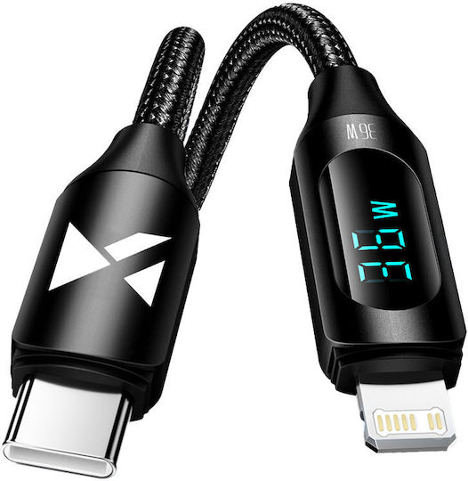 Wozinsky Braided USB-C to Lightning Cable 36W Μαύρο 2m (WUCLC2)