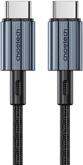 Choetech USB 2.0 Cable USB-C male - USB-C 60W Μαύρο 1.2m
