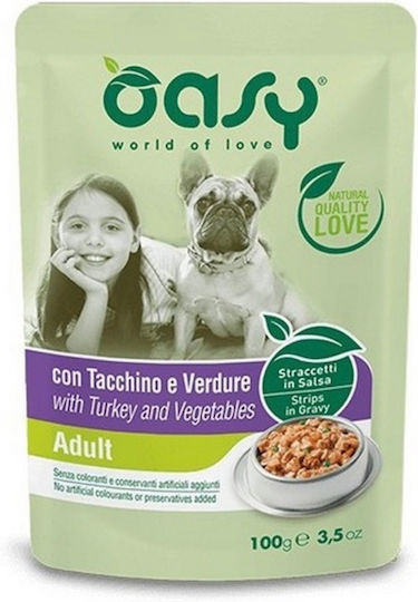 Oasy Υγρή Τροφή Σκύλων σε Κονσέρβα με Γαλοπούλα και Λαχανικά 100gr 1253