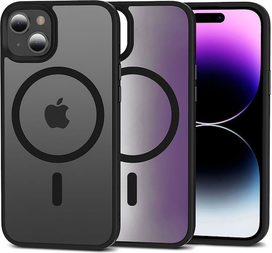 Tech-Protect Magmat Back Cover Σιλικόνης / Πλαστικό 2mm Μαύρο (iPhone 15)