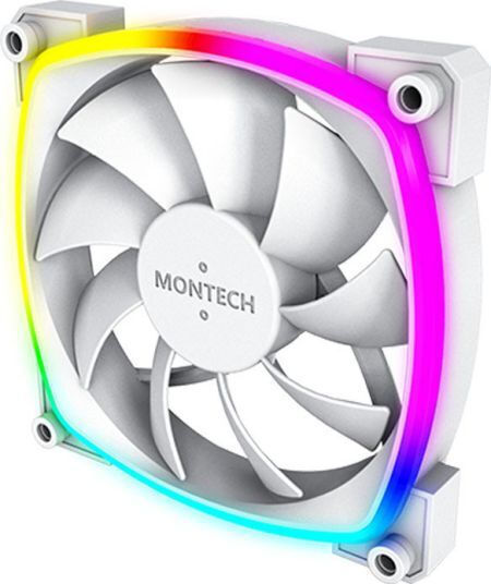 Montech RX120 Case Fan με ARGB Φωτισμό και Σύνδεση 4-Pin PWM Λευκό