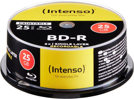 Intenso 6x Printable 25GB Cake Box (5101114)