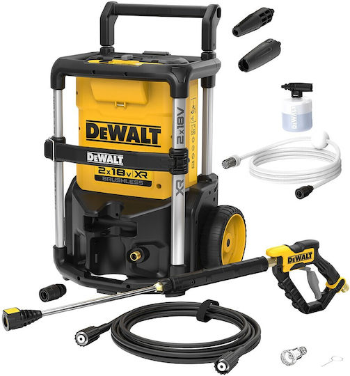 Dewalt Πλυστικό Μπαταρίας 18V Solo με Πίεση 110bar και Μεταλλική Αντλία DCMPW1600N