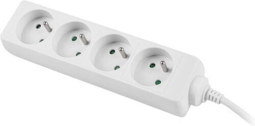 Lanberg Πολύπριζο 4 Θέσεων με USB-A και Καλώδιο 1.5m Γαλλίας (Type E) PS0-04E-0150-W