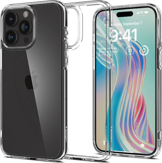 Spigen Ultra Hybrid Back Cover Πλαστικό 2mm Crystal Clear (iPhone 15 Pro Max) ACS06565