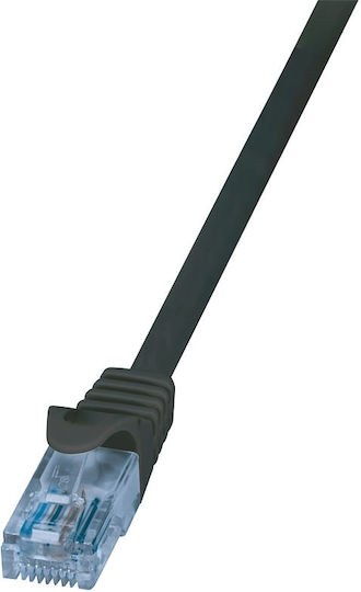 LogiLink U/UTP Cat.6a Καλώδιο Δικτύου Ethernet 0.25m Μαύρο 1τμχ CP3013U