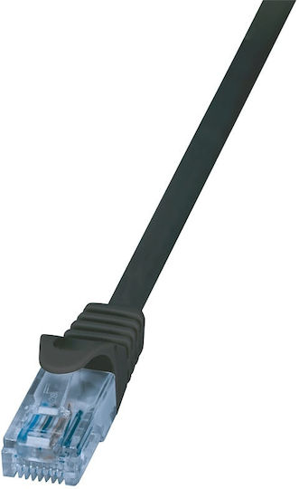 LogiLink U/UTP Cat.6a Καλώδιο Δικτύου Ethernet 0.5m Μαύρο 1τμχ CP3023U