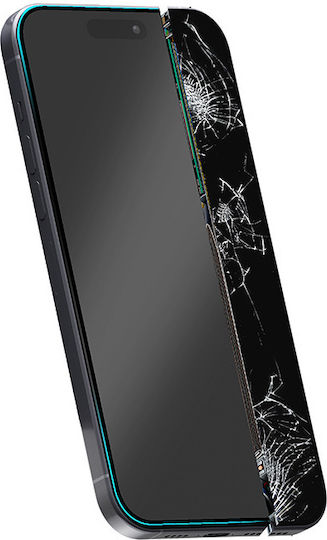 Crong Tempered Glass Μαύρο (iPhone 15 Plus / 16 Plus) CRG-NANO-IP67