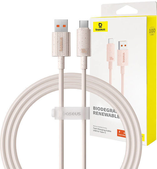 Baseus Series USB 3.0 Cable USB-C male - USB-A 100W Ροζ 1m (P10360203421-00)