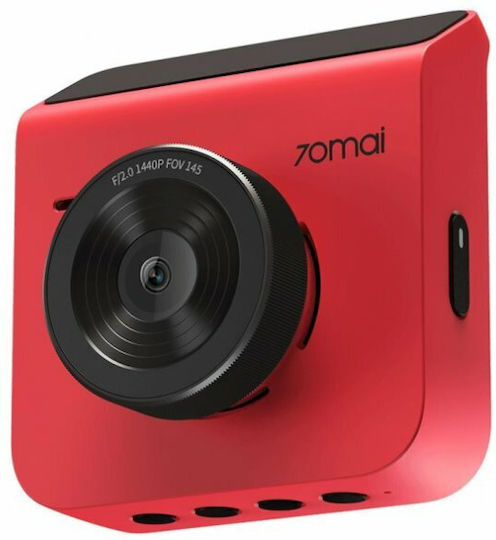70Mai A400 Κάμερα DVR Αυτοκινήτου 1440P με Οθόνη 3" Wi-Fi, GPS Κόκκινη