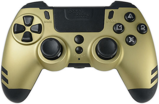 Steelplay Ασύρματο Gamepad για PS4 Χρυσό