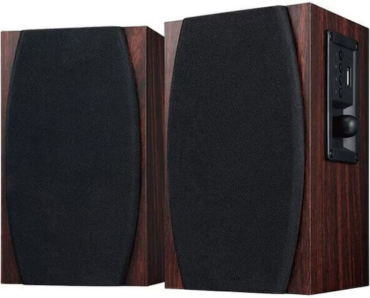 Tracer Charleston Ηχεία Υπολογιστή 2.0 με Bluetooth και Ισχύ 10W σε Καφέ Χρώμα