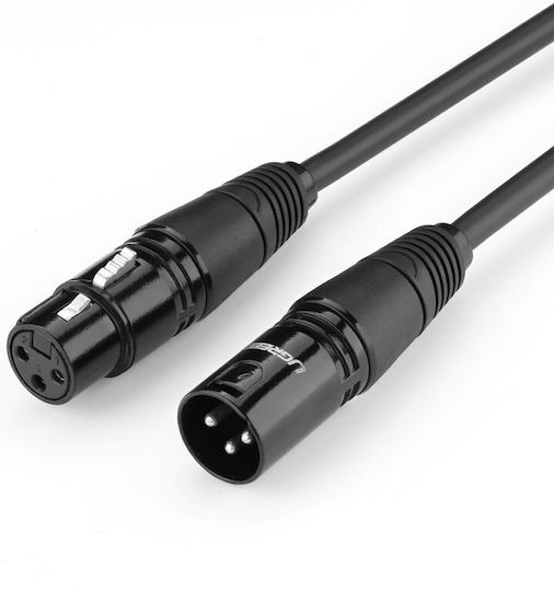 Ugreen AV130 Cable XLR male - XLR female Μαύρο 1m 66716