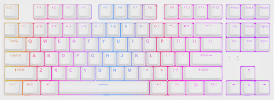 Genesis Thor 404 Gaming Μηχανικό Πληκτρολόγιο Tenkeyless με Kailh Box Brown διακόπτες και RGB φωτισμό (Αγγλικό US) Λευκό