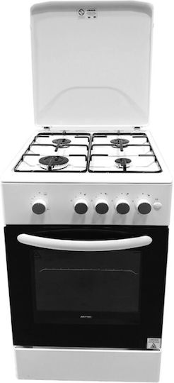 MPM MPM-54-KGF-21 Κουζίνα 54lt με Εστίες Υγραερίου Π56εκ. Λευκή