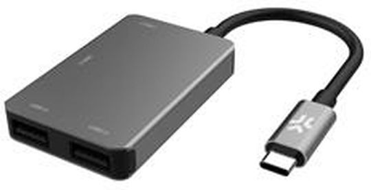 Celly USB 2.0 Hub 4 Θυρών με σύνδεση USB-A (PROHUB4IN1SV)