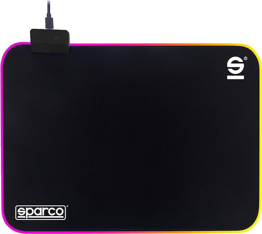 Sparco Gaming Mouse Pad 250mm με RGB Φωτισμό Μαύρο
