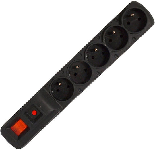 Acar F5 Πολύπριζο Aσφαλείας 5 Θέσεων με Διακόπτη και Καλώδιο 3m ALP-ACARF5