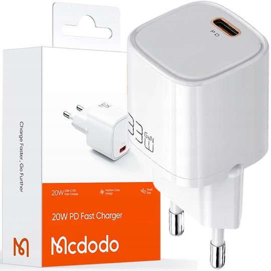 Mcdodo Φορτιστής Χωρίς Καλώδιο 20W Power Delivery Λευκός (CH-4020)