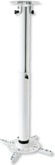 Techly Βάση Projector Οροφής ICA-PM-104MW με Μέγιστο Φορτίο 15kg Ασημί