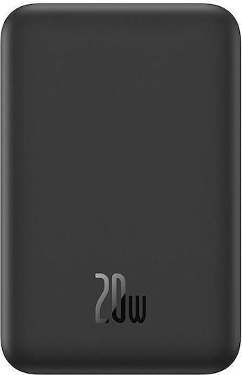 Baseus Mini Power Bank 5000mAh 20W με Θύρα USB-C Μαύρο