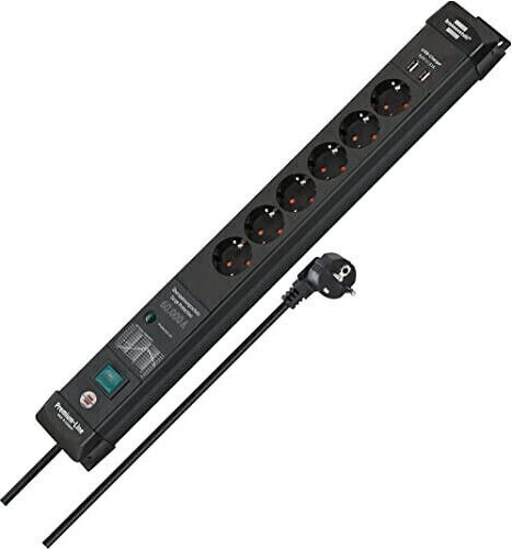 Brennenstuhl Premium-line Πολύπριζο 6 Θέσεων με USB-A και Καλώδιο 3m 1951160606
