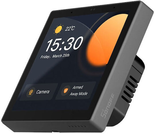 Sonoff NSPanel Pro Χωνευτός Διακόπτης Τοίχου με Οθόνη Αφής Wi-Fi Μαύρος NSPANEL86PB