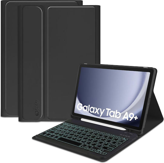 Tech-Protect SC Pen + Keyboard Flip Cover Μαύρη (Galaxy Tab A9+)