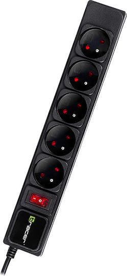 Tracer Πολύπριζο Aσφαλείας 5 Θέσεων με Διακόπτη και Καλώδιο 1.5m TRALIS46843