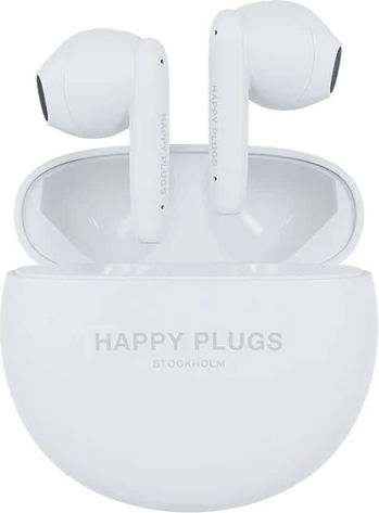 Happy Plugs Joy Lite In-ear Bluetooth Handsfree Ακουστικά με Θήκη Φόρτισης Λευκά