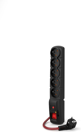 Acar F5 Πολύπριζο Aσφαλείας 5 Θέσεων με USB-A και Καλώδιο 10m W2301