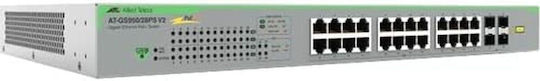 Allied Telesis GS950/28PS V2-50 Managed L2 PoE+ Switch με 24 Θύρες Gigabit (1Gbps) Ethernet και 4 SFP Θύρες