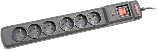 Armac M6 Πολύπριζο Aσφαλείας 6 Θέσεων με Καλώδιο 1.5m M6/15/CZ