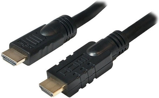 LogiLink Cable HDMI male - HDMI male 15m Μαύρο CHA0015